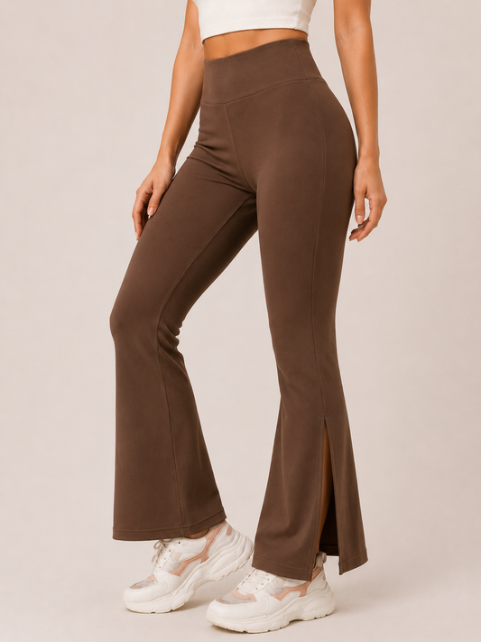 BROWN MoveEase active Slit Flare Pant