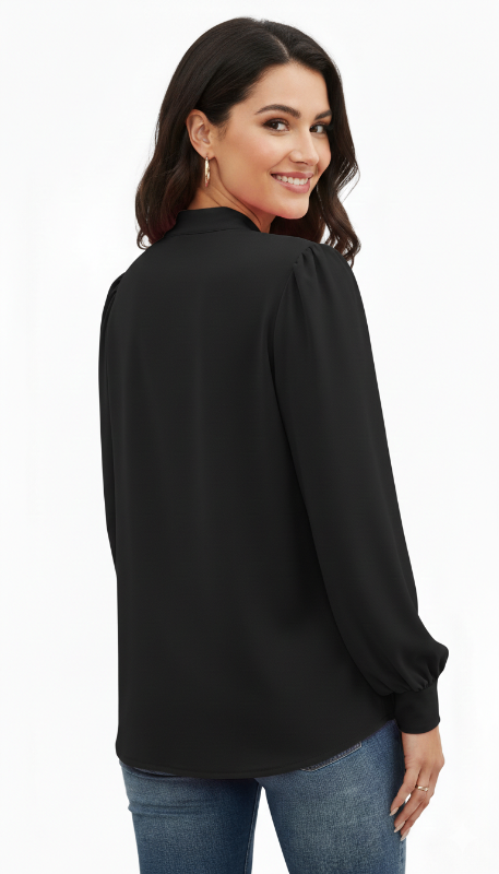 Black everyday office Full Sleeve Top | Timeless Elegance, Everyday Comfort