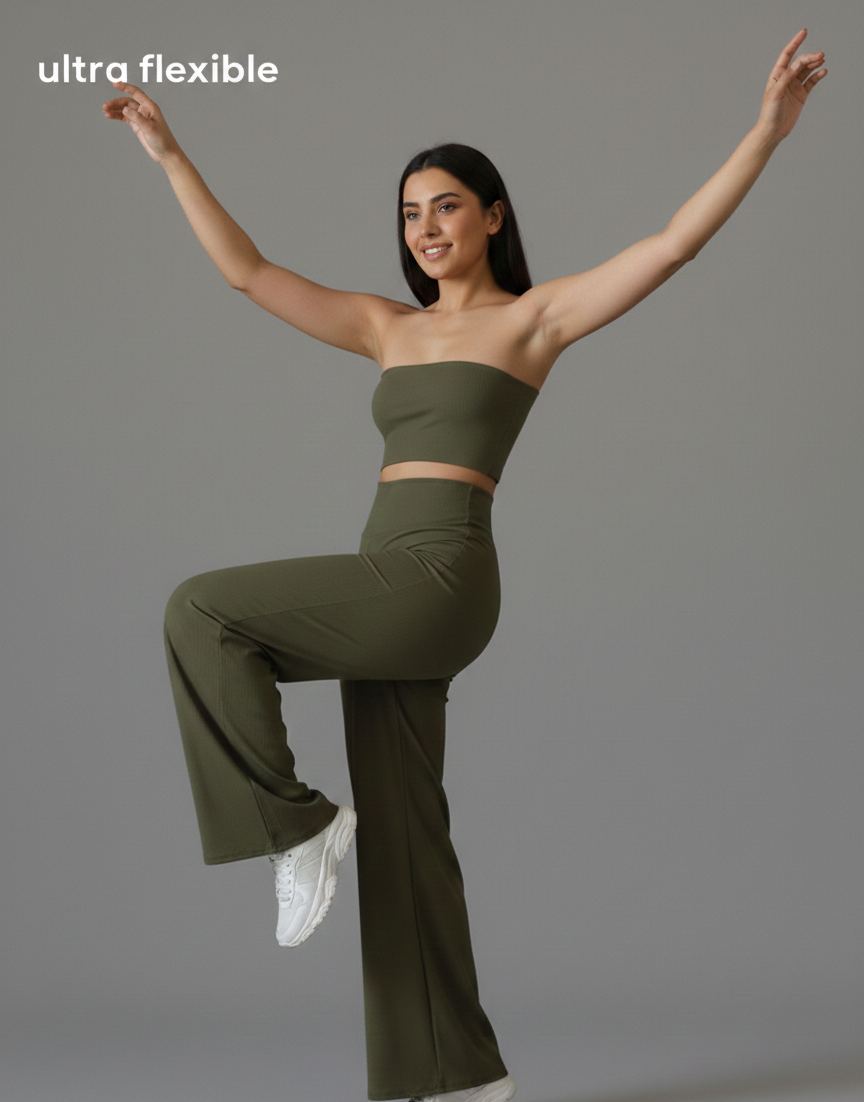 Lavender Straight Fit Active Pants | Ultra-Flexible High-Waist Athleisure