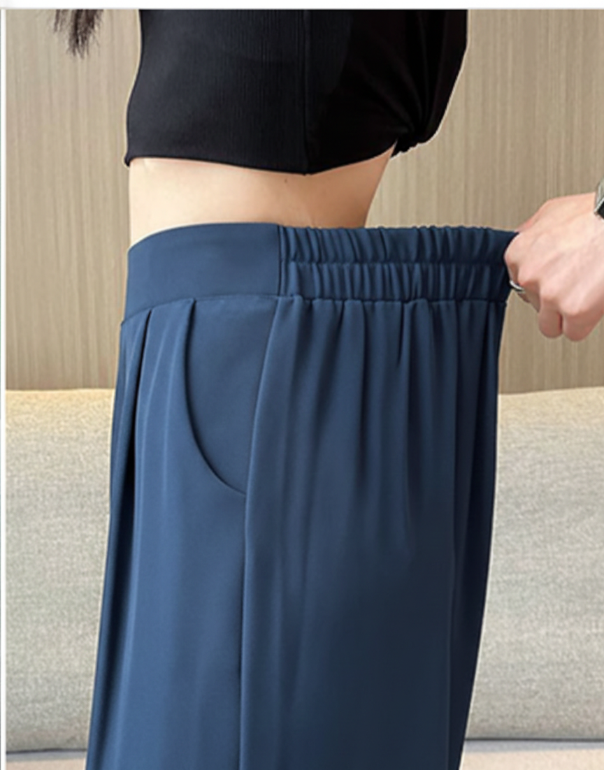 Beige korean straight fit pants