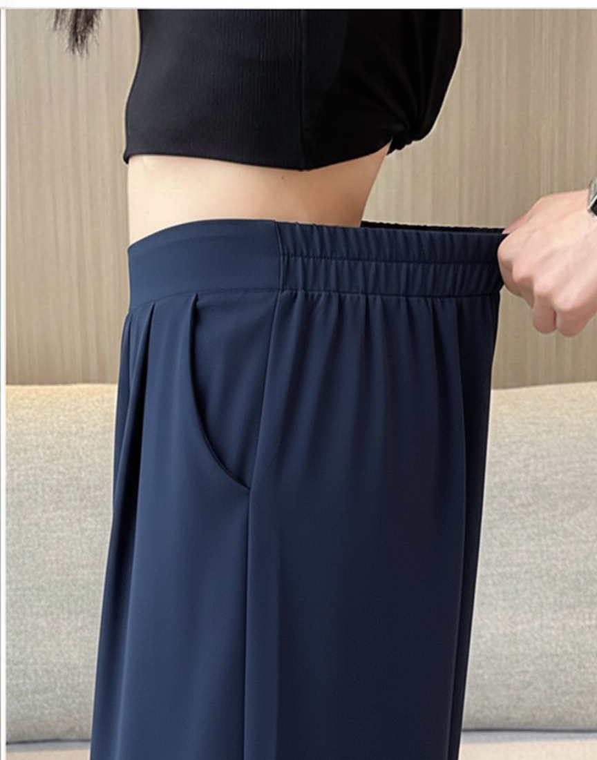 Beige korean straight fit pants