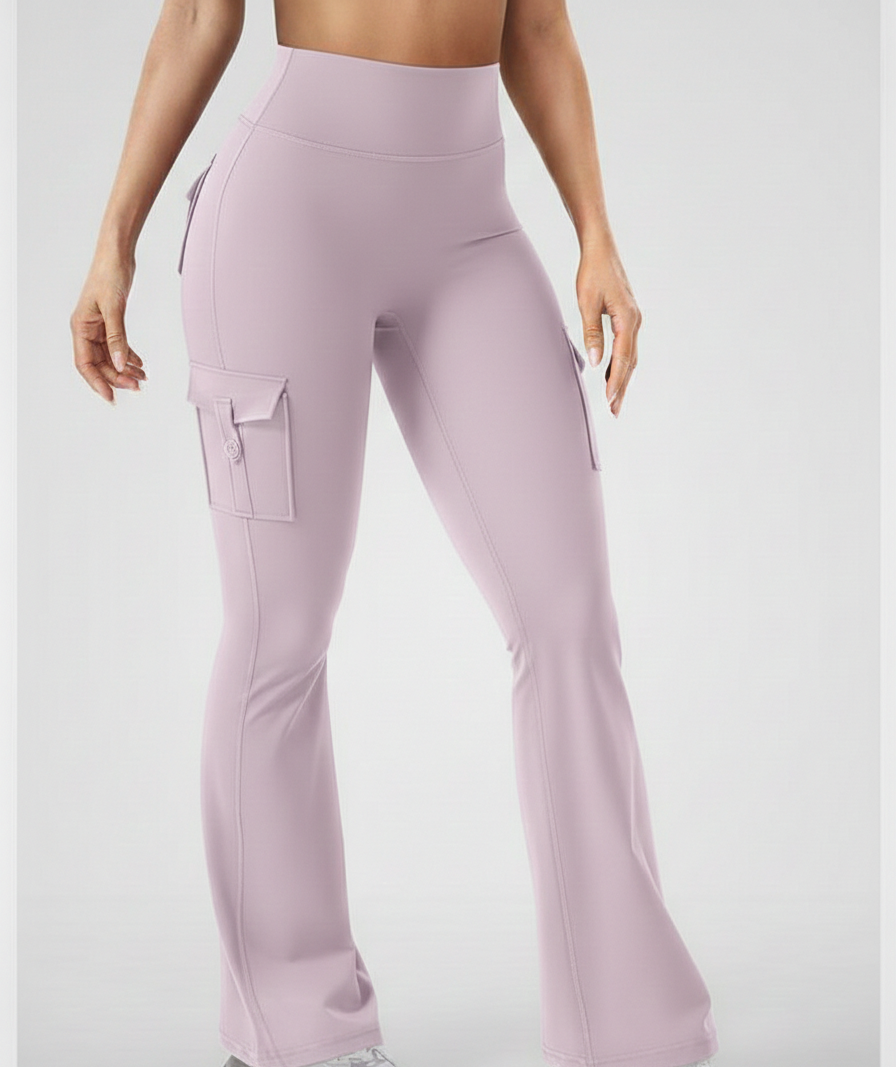 Wine Active Flare Jogger with Pockets