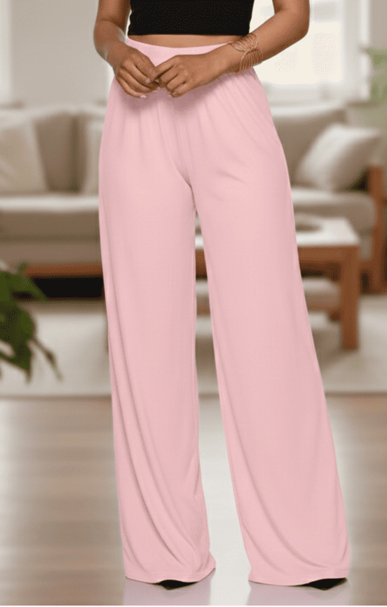 PEACH PLEATED SALWAR STYLE LYCRA BOTTOM