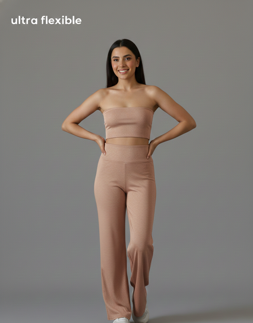 Lavender Straight Fit Active Pants | Ultra-Flexible High-Waist Athleisure