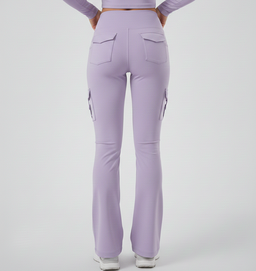 Wine Active Flare Jogger with Pockets