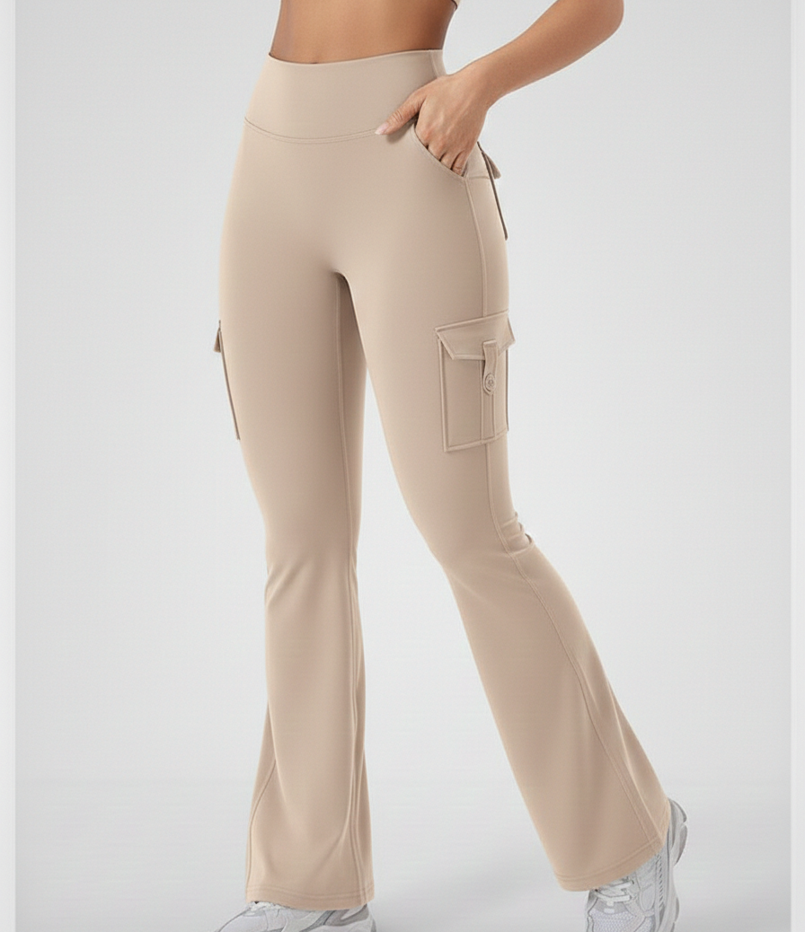Wine Active Flare Jogger with Pockets