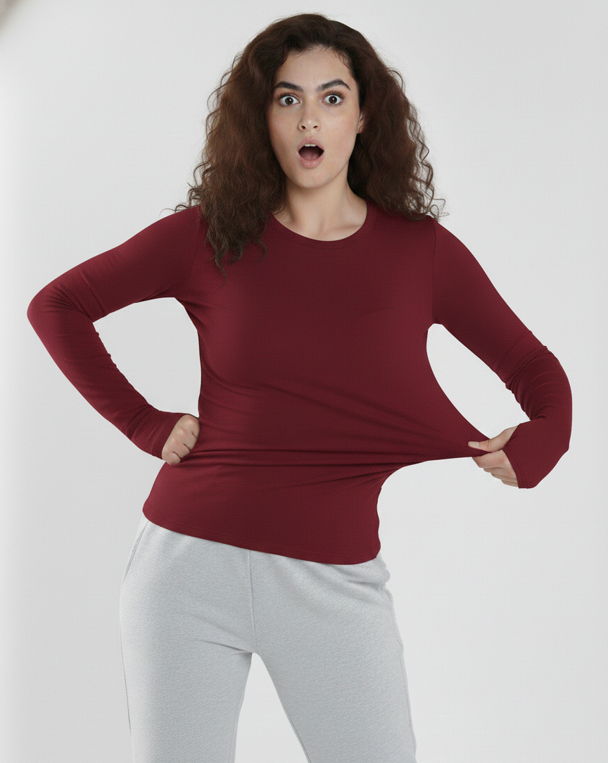 🤍Wine Cuddle Top | Soft-Fit Everyday Comfort Top