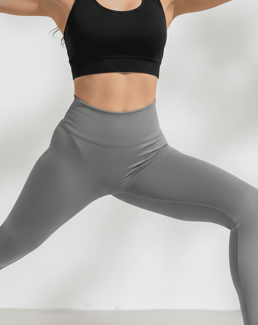 Beige High-Waist No side seam ultra soft Gym Leggings