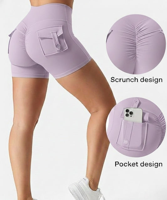 High-Waist Active Shorts