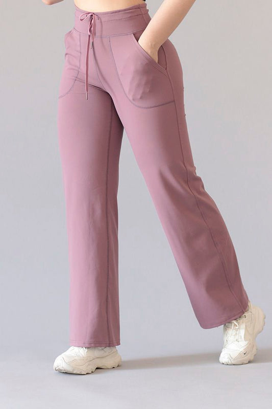 High-Waist Stretch Bottoms with Pockets