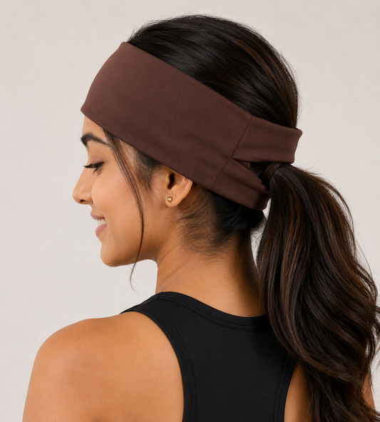 Non-Slip Sports Headband with Ponytail Opening