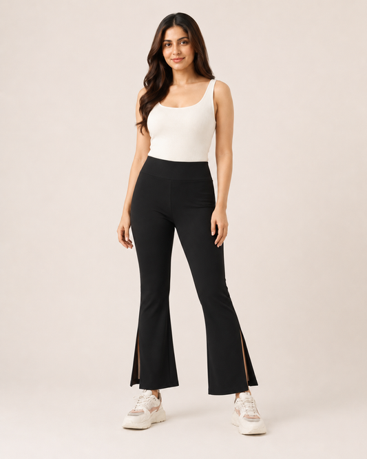 BLACK MoveEase active Slit Flare Pant