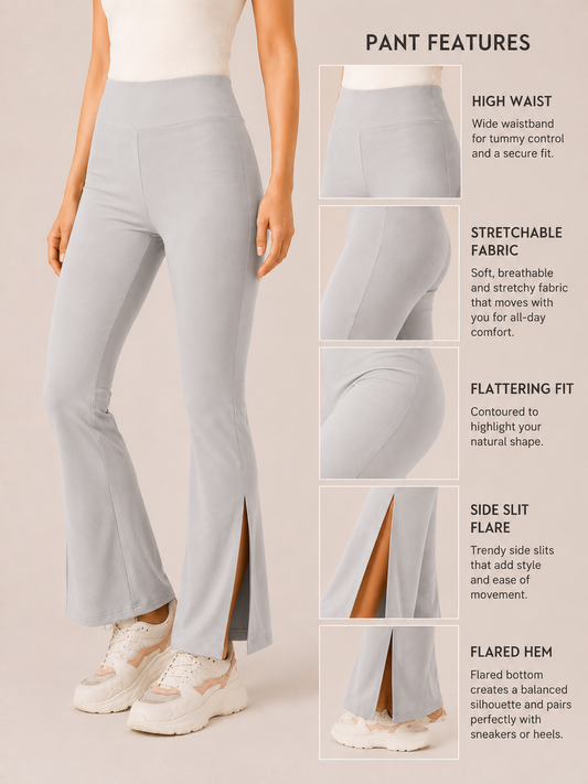 GREY MoveEase active Slit Flare Pant