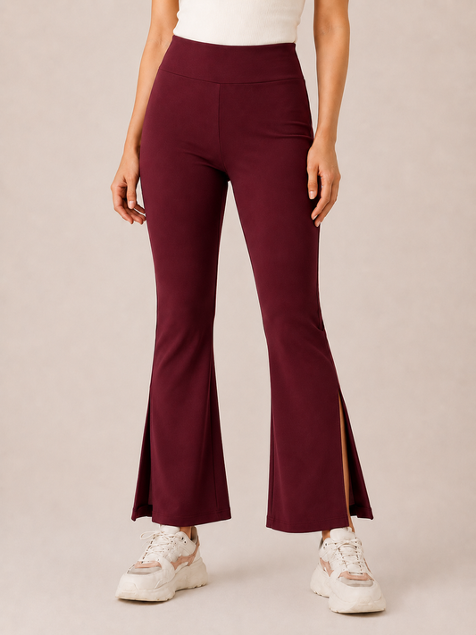 WINE MoveEase active Slit Flare Pant