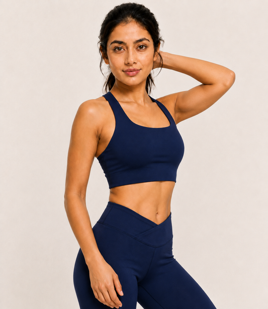 FlexForm™ Navy Square-Neck Sports Bra
