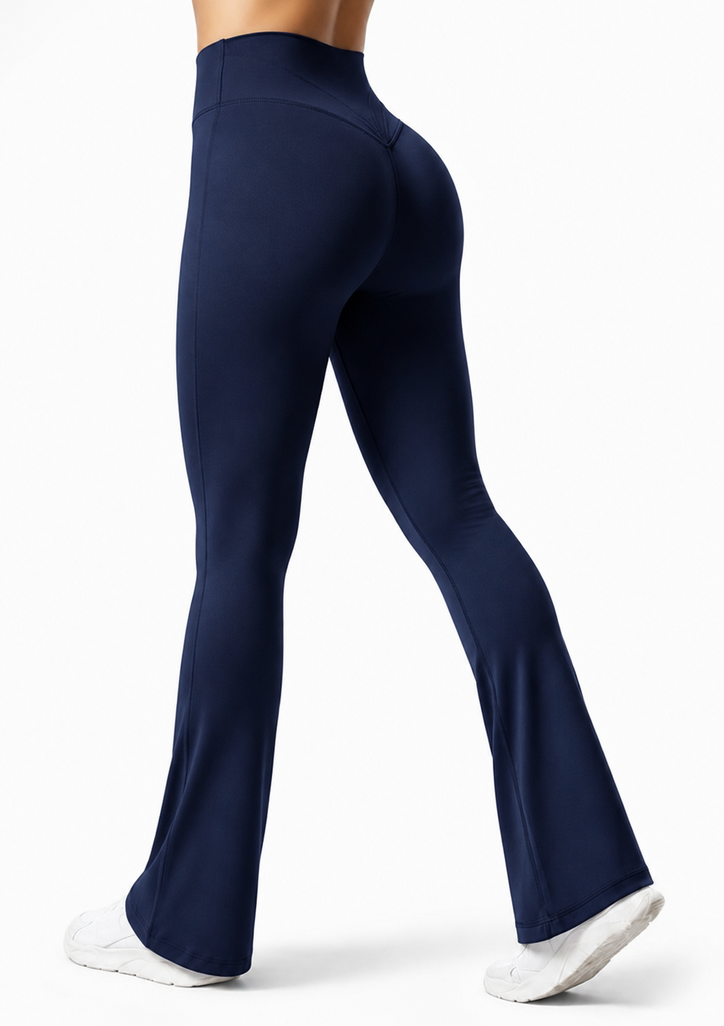 Navy Flare Pants – Stretchable Bootcut Gym & Athleisure Leggings