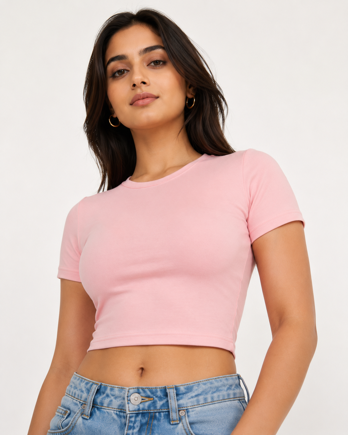 Babypink Lycra Core Tee | Premium Stretch Top for Women
