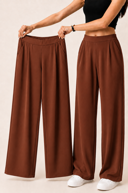 Brick brown korean  straight fit pants