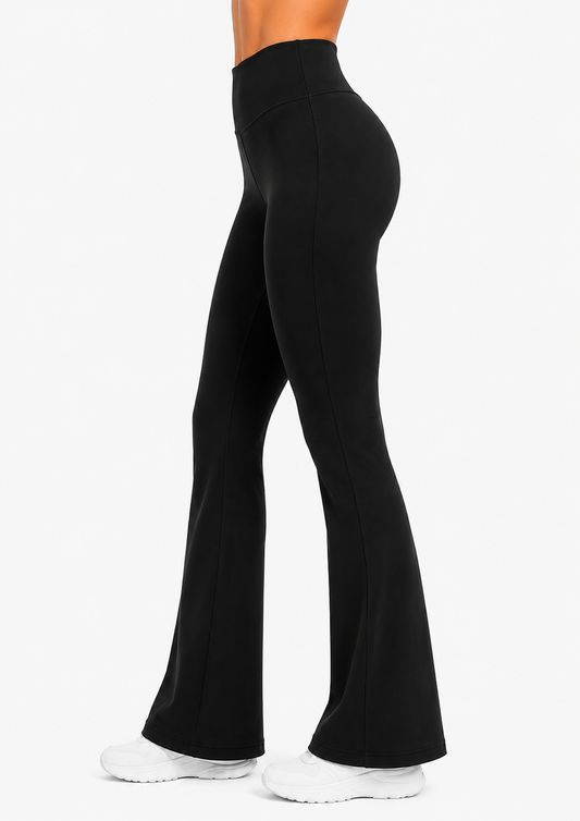 Black Flare Pants – Stretchable Bootcut Gym & Athleisure Leggings