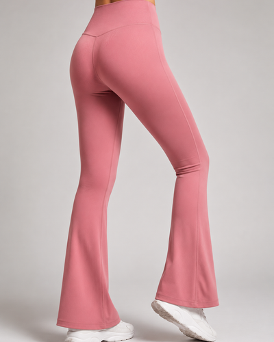 Rose Flare Pants – Stretchable Bootcut Gym & Athleisure Leggings