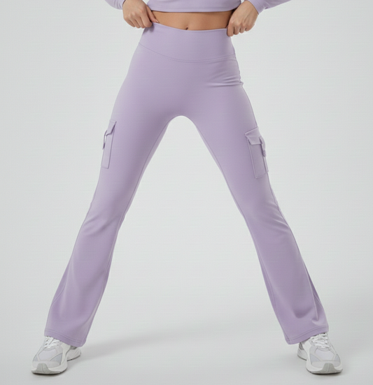 Flare Jogger Leggings with Pockets