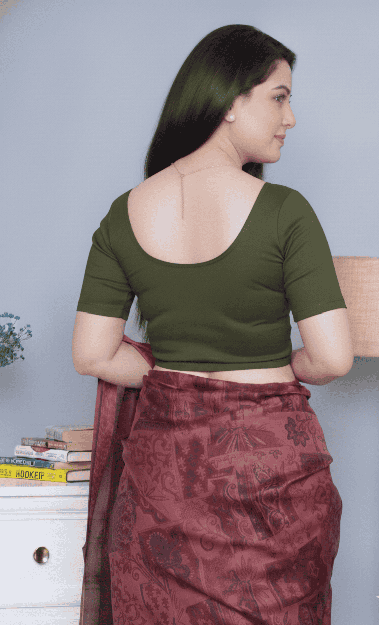 Mustard Rib blouse( made from cotton lycra)