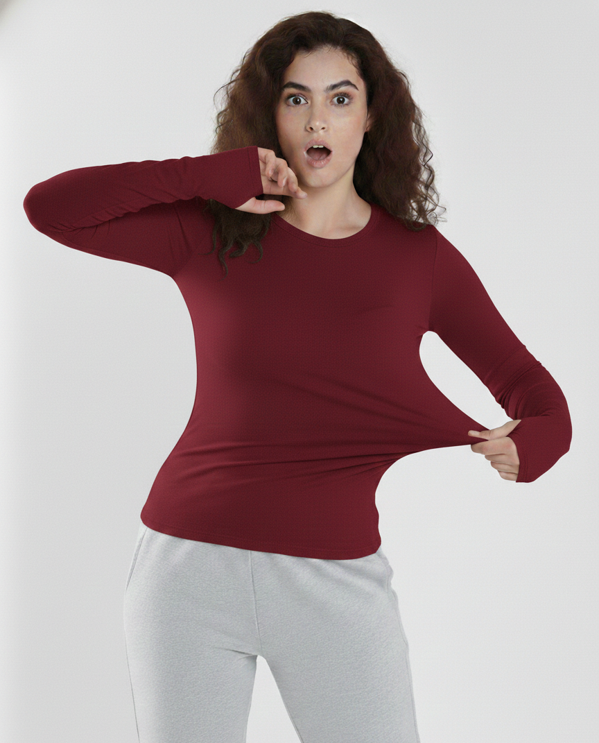🤍Wine Cuddle Top | Soft-Fit Everyday Comfort Top
