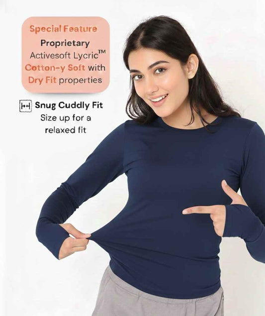 🤍Navy Cuddle Top| Soft-Fit Everyday Comfort Top