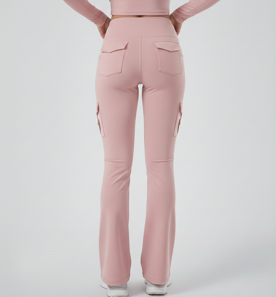 Wine Active Flare Jogger with Pockets