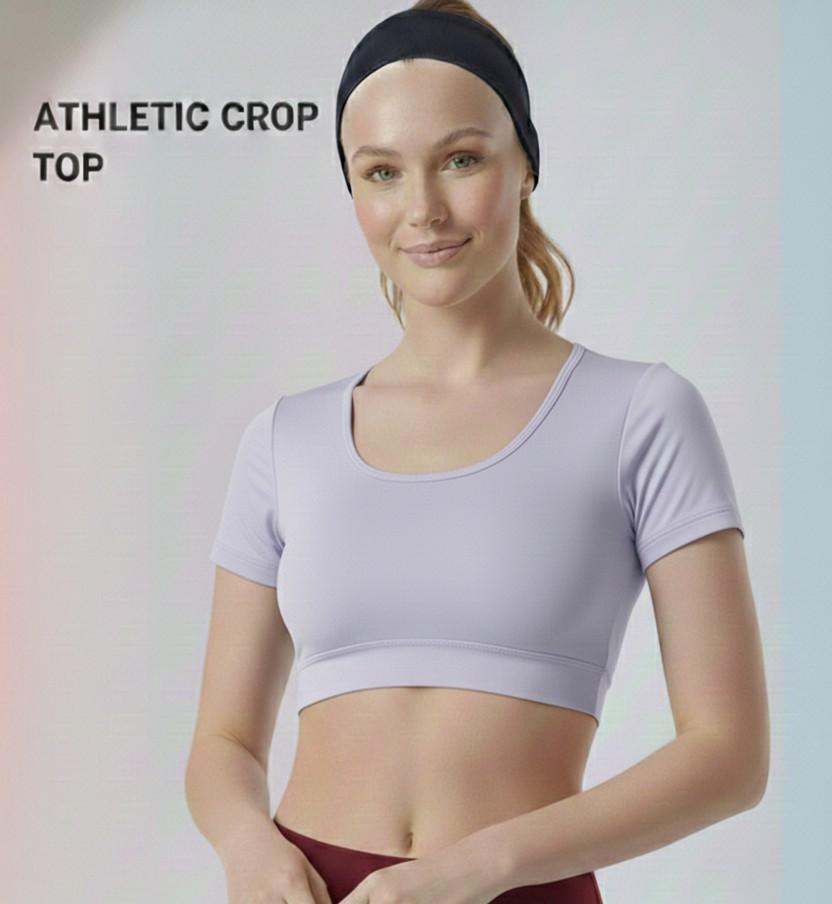 Black Athletic Crop Top | Performance Fit Activewear