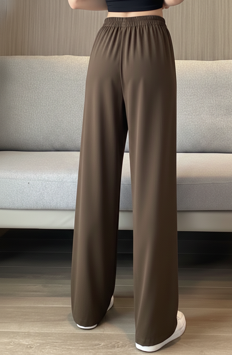 Beige korean straight fit pants