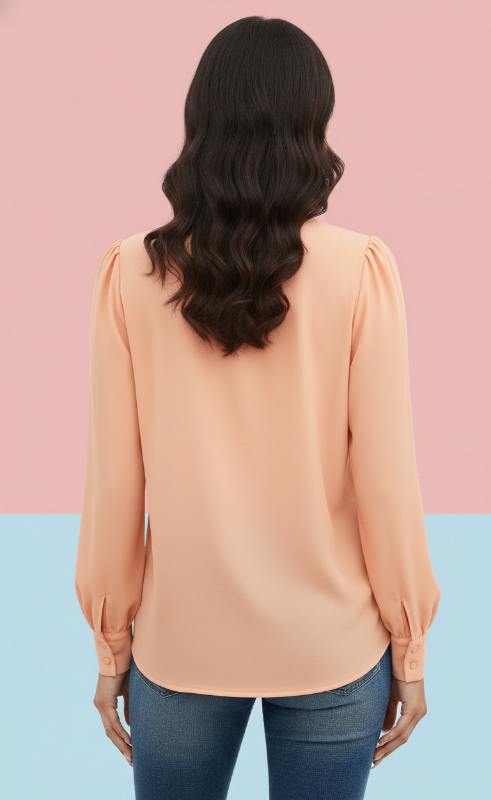 Beige everyday office Full Sleeve Top | Timeless Elegance, Everyday Comfort
