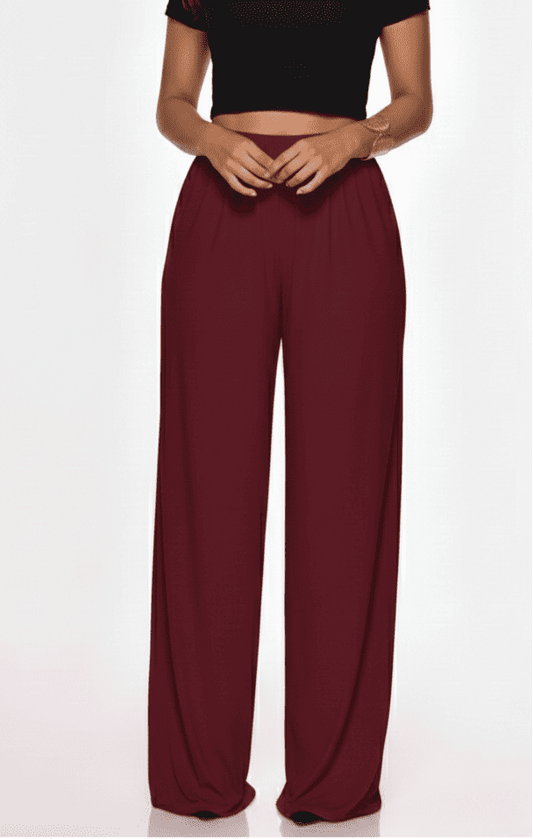 WINE PLEATED SALWAR STLYE LYCRA BOTTOM