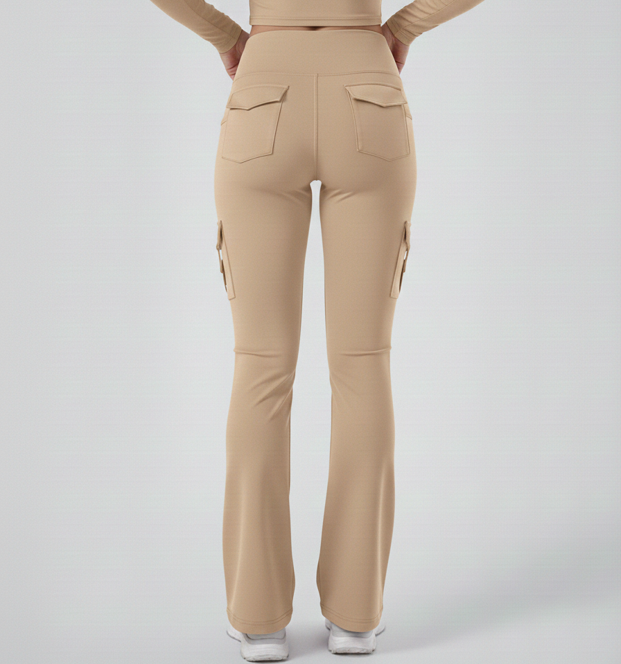 Wine Active Flare Jogger with Pockets