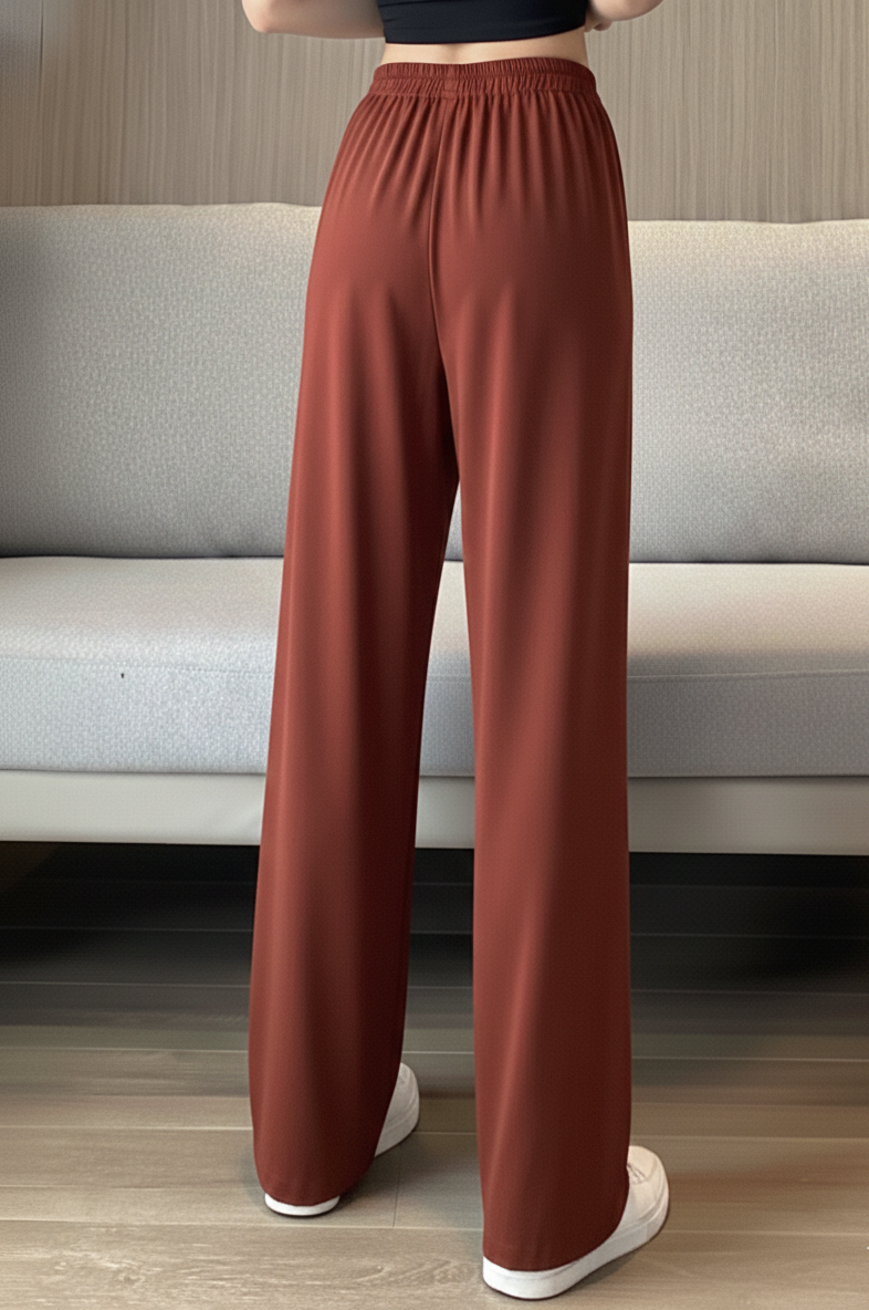 Beige korean straight fit pants