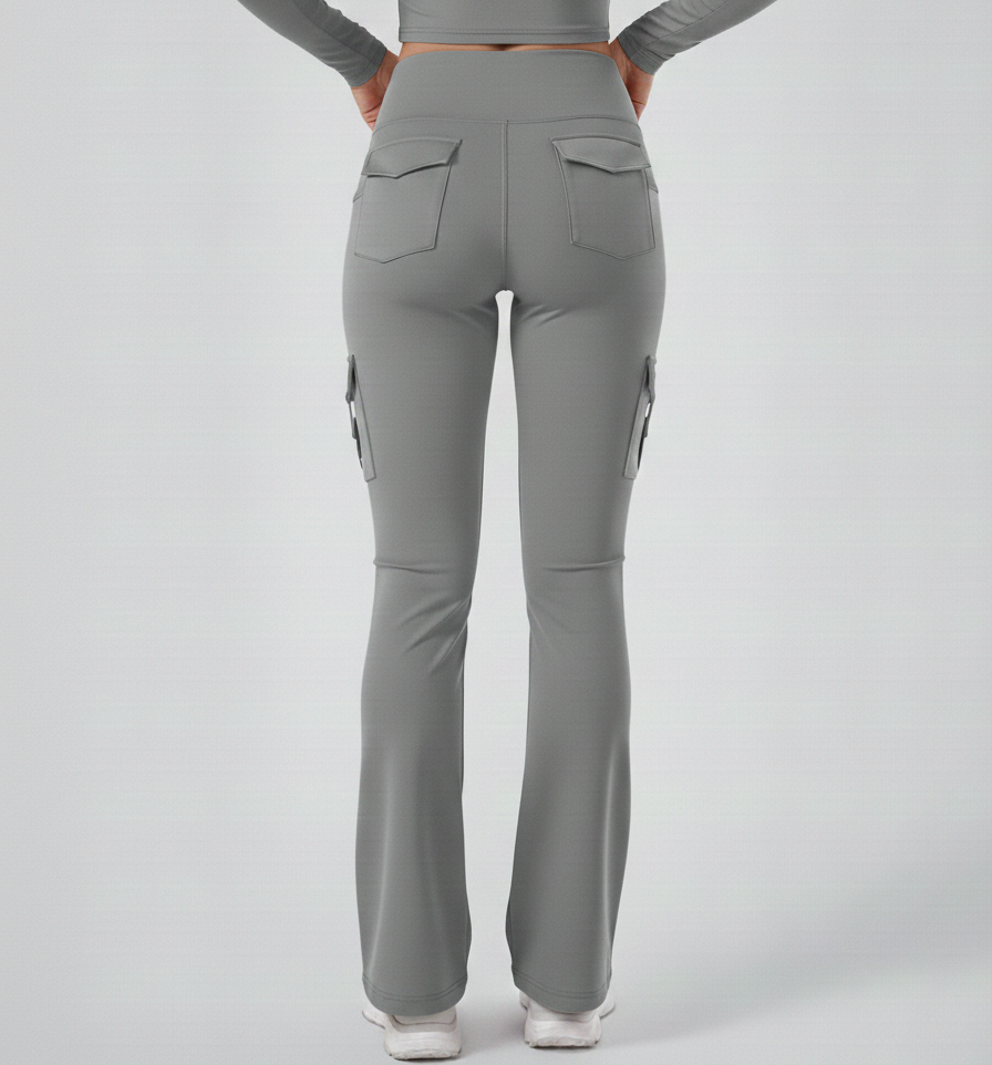 Wine Active Flare Jogger with Pockets