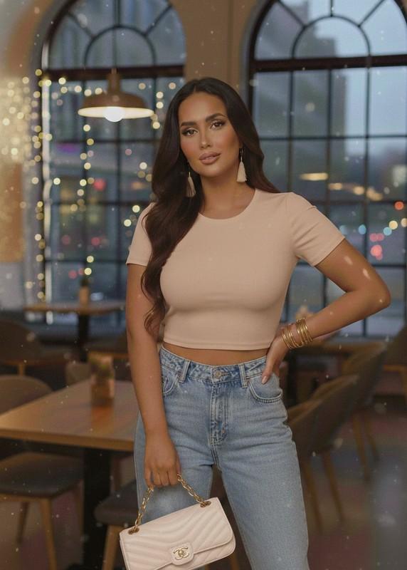 Babypink Lycra Core Tee | Premium Stretch Top for Women