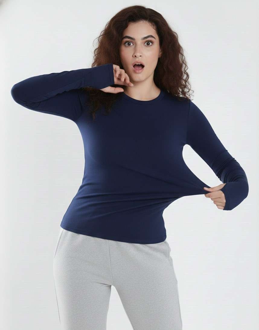 🤍Navy Cuddle Top| Soft-Fit Everyday Comfort Top