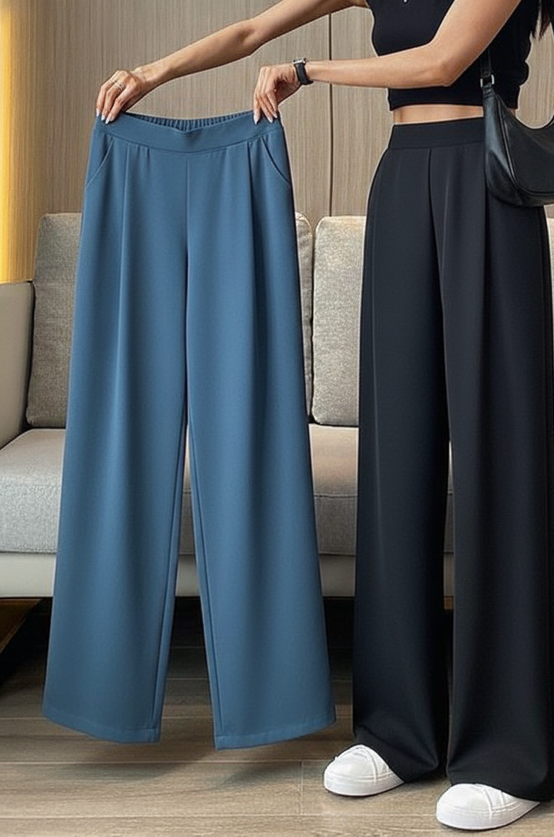Beige korean straight fit pants