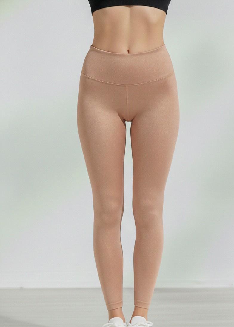 Rose gold High-Waist Sculpt Gym Leggings
