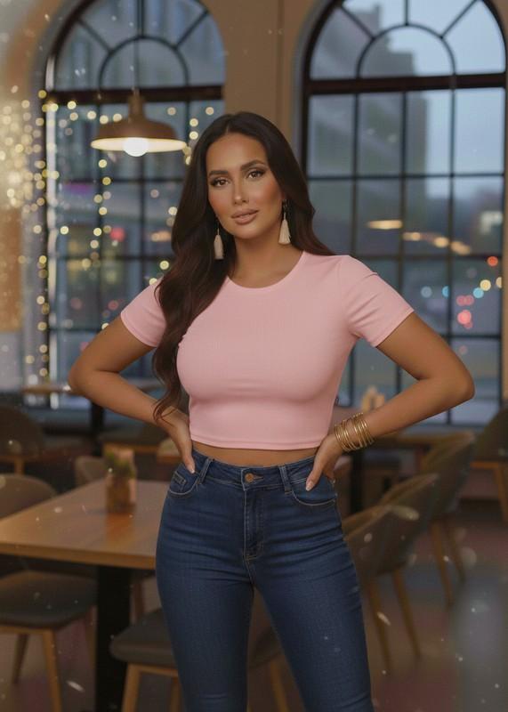 Babypink Lycra Core Tee | Premium Stretch Top for Women