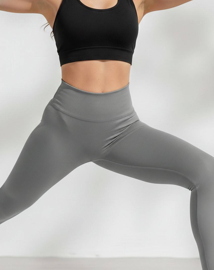 Grey High-Waist No side seam ultra soft Gym Leggings
