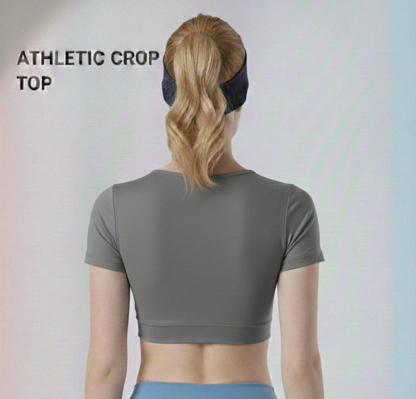 Wine Athletic Crop Top | Performance Fit Activewear