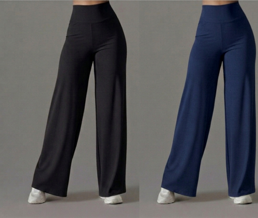 Navy Straight Fit Active Pants | Ultra-Flexible High-Waist Athleisure