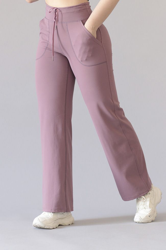 High-Waist Stretch Bottoms with Pockets
