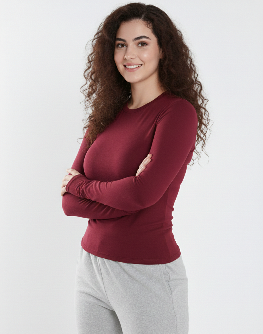 LONG SLEEVE SUDDLE TOP FOR WOMEN