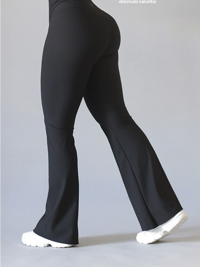 4-Pack High-Waisted Flare Leggings (Rose gold, Olive,Black,Beige)