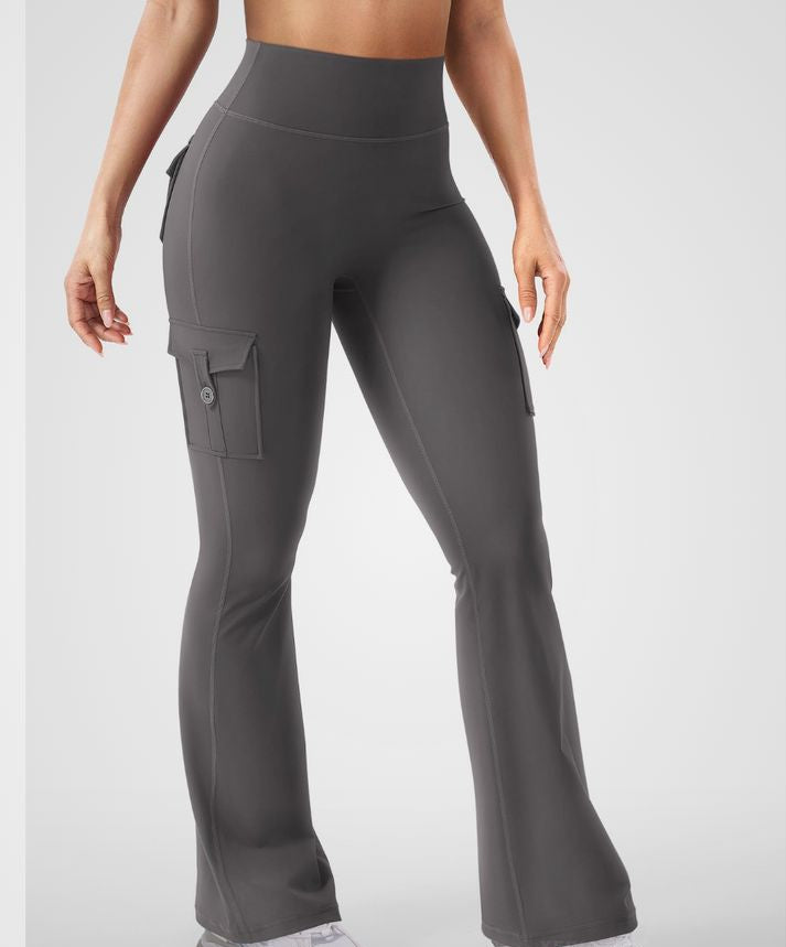 Wine Active Flare Jogger with Pockets