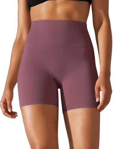 Rose gold High Waist Seamless Shorts – Stretchable Gym & Activewear Shorts