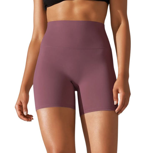 Rose gold High Waist Seamless Shorts – Stretchable Gym & Activewear Shorts